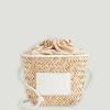 Claudie Pierlot Adryan Small Straw Basket*Women Crossbody Bags