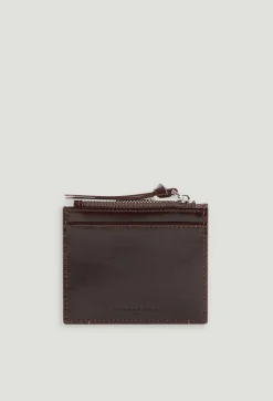 Claudie Pierlot Alix Brown Leather Card Holder*Women Small Leather Goods