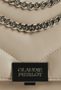 Claudie Pierlot Angelina Beige Leather Bag*Women Crossbody Bags