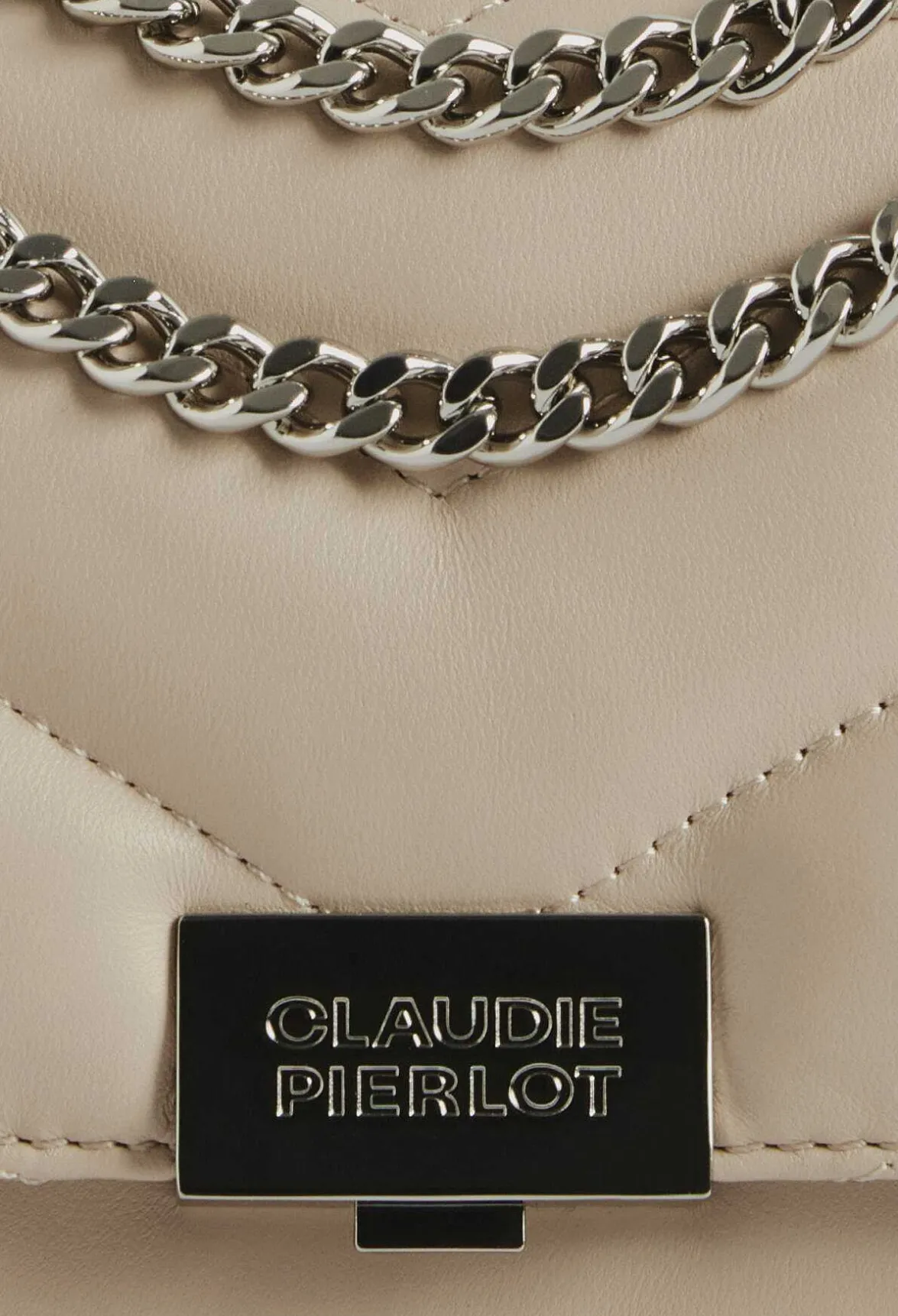 Claudie Pierlot Angelina Beige Leather Bag*Women Crossbody Bags
