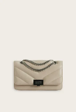 Claudie Pierlot Angelina Beige Leather Bag*Women Crossbody Bags