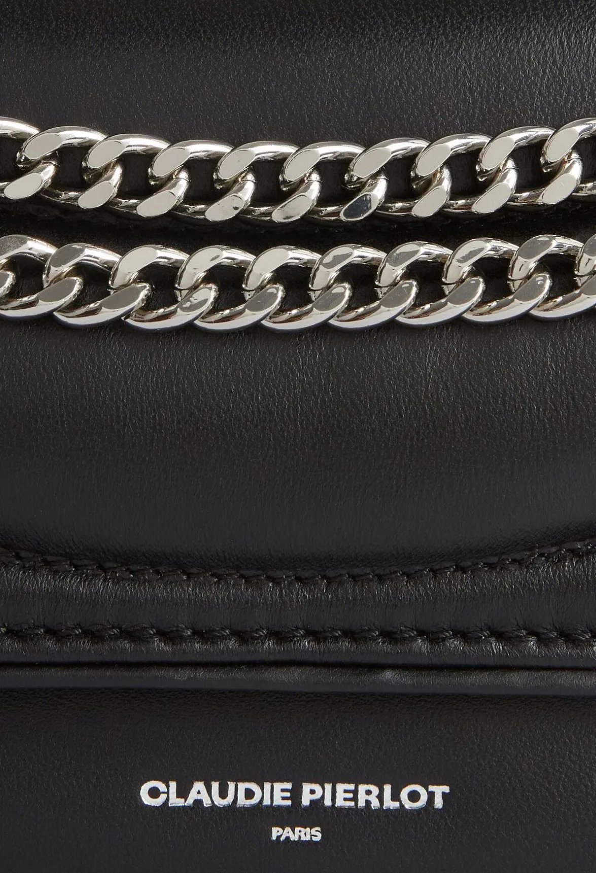 Claudie Pierlot Angelina Black Quilted Leather Bag*Women Crossbody Bags