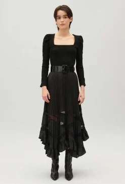 Claudie Pierlot Asymmetrical Pleated Skirt*Women Skirts And Shorts