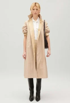 Claudie Pierlot Beige Reversible Mid-Length Coat*Women Jackets And Coats