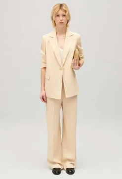 Claudie Pierlot Beige Textured Suit Jacket*Women Blazers
