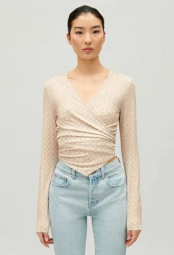 Claudie Pierlot Beige Wrap Top*Women Tops And Shirts