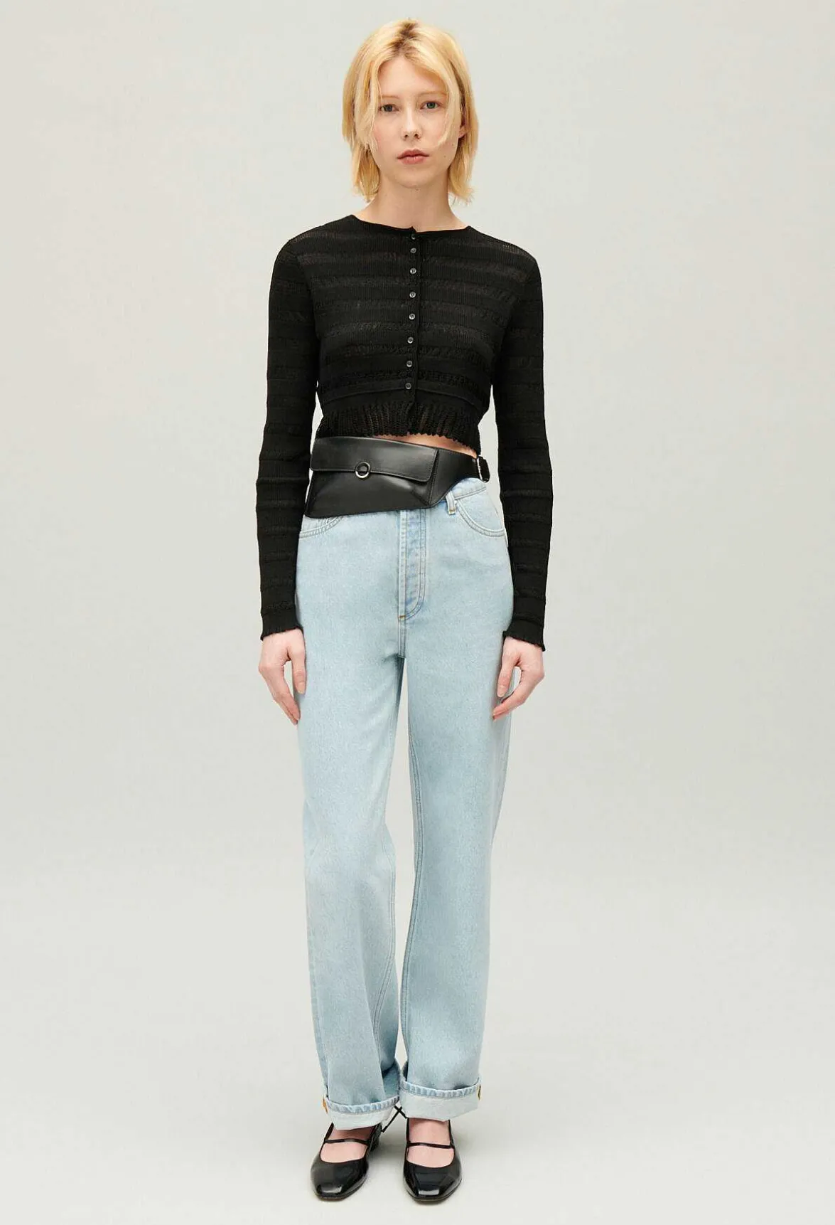 Claudie Pierlot Black Cropped Cardigan*Women Tops And Shirts