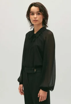 Claudie Pierlot Black Floaty Blouse*Women Tops And Shirts