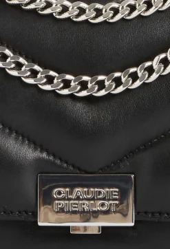 Claudie Pierlot Black Leather Angelina Bag*Women Crossbody Bags
