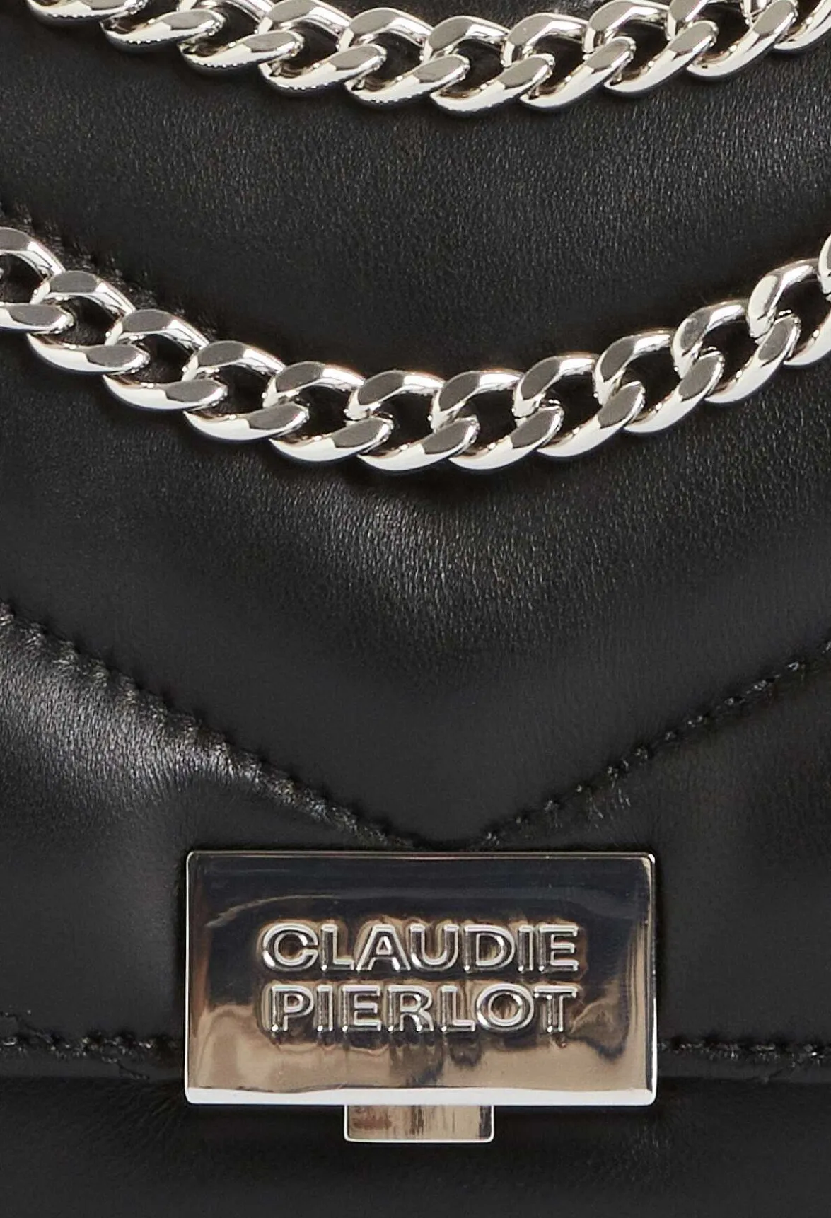 Claudie Pierlot Black Leather Angelina Bag*Women Crossbody Bags
