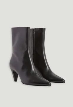 Claudie Pierlot Black Leather Boots*Women Booties And Boots