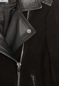 Claudie Pierlot Black Leather Jacket*Women Jackets And Coats