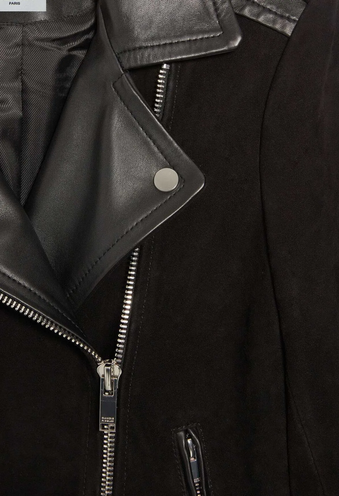 Claudie Pierlot Black Leather Jacket*Women Jackets And Coats