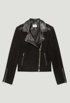 Claudie Pierlot Black Leather Jacket*Women Jackets And Coats