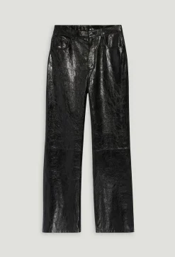 Claudie Pierlot Black Leather Trousers*Women Jeans And Trousers