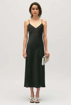 Claudie Pierlot Black Midi Babydoll Dress*Women Dresses