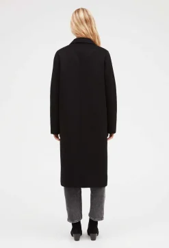 Claudie Pierlot Black Straight Mid-Length Coat*Women Jackets And Coats