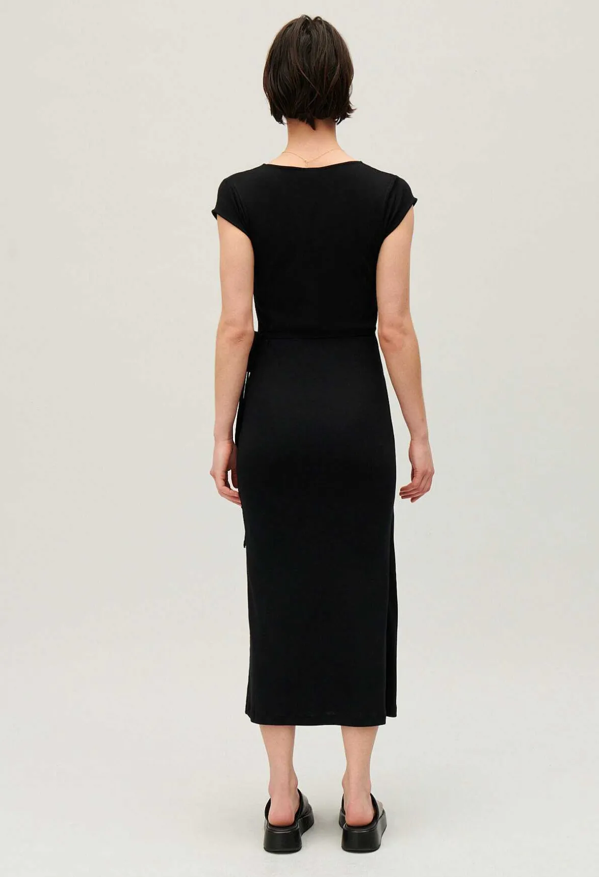 Claudie Pierlot Black Wrap Midi Dress*Women Dresses