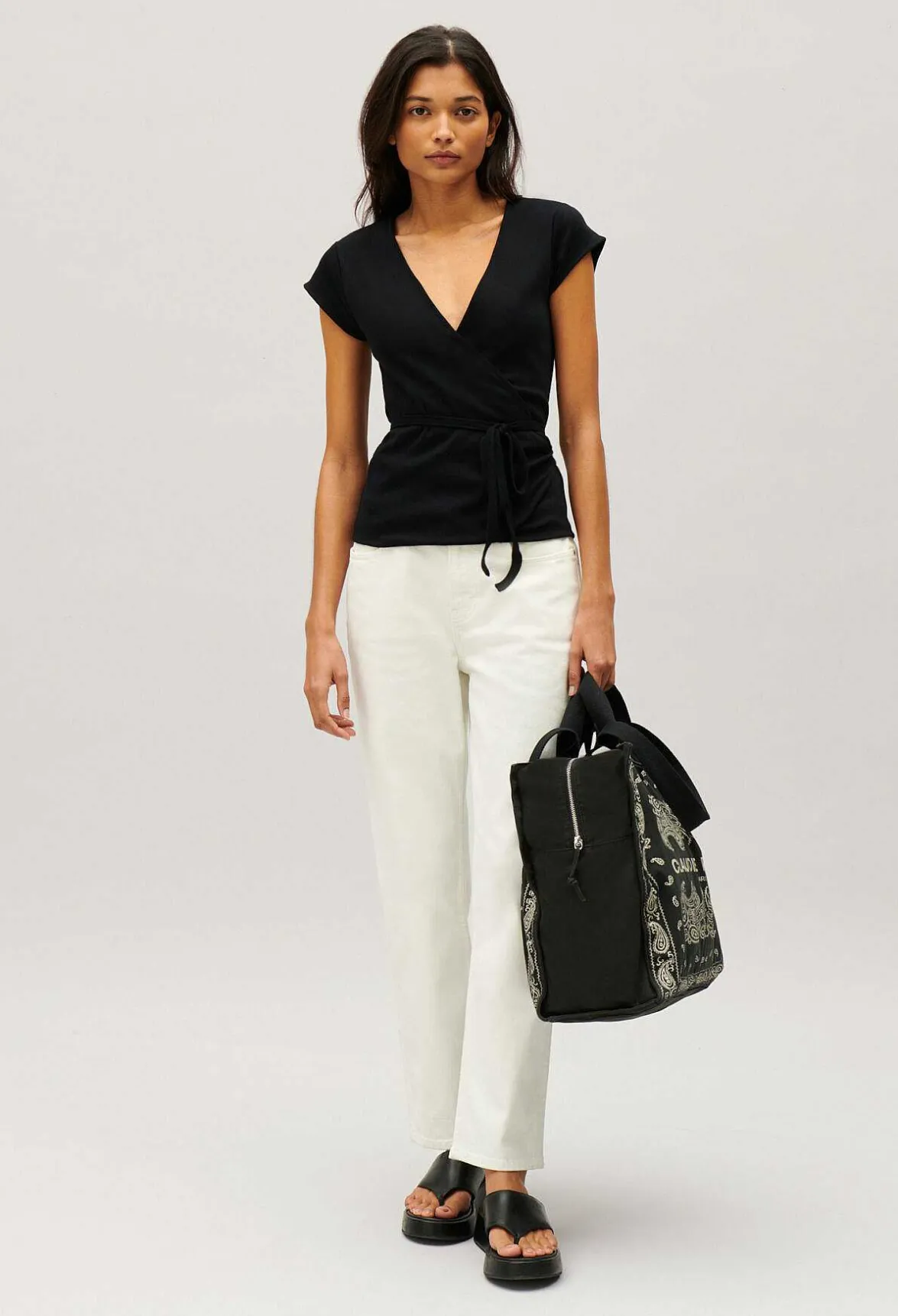 Claudie Pierlot Black Wrapover Top*Women Tops And Shirts