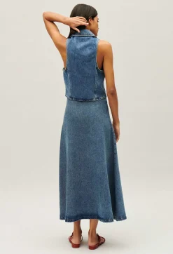 Claudie Pierlot Blue Denim Sleeveless Top*Women Tops And Shirts