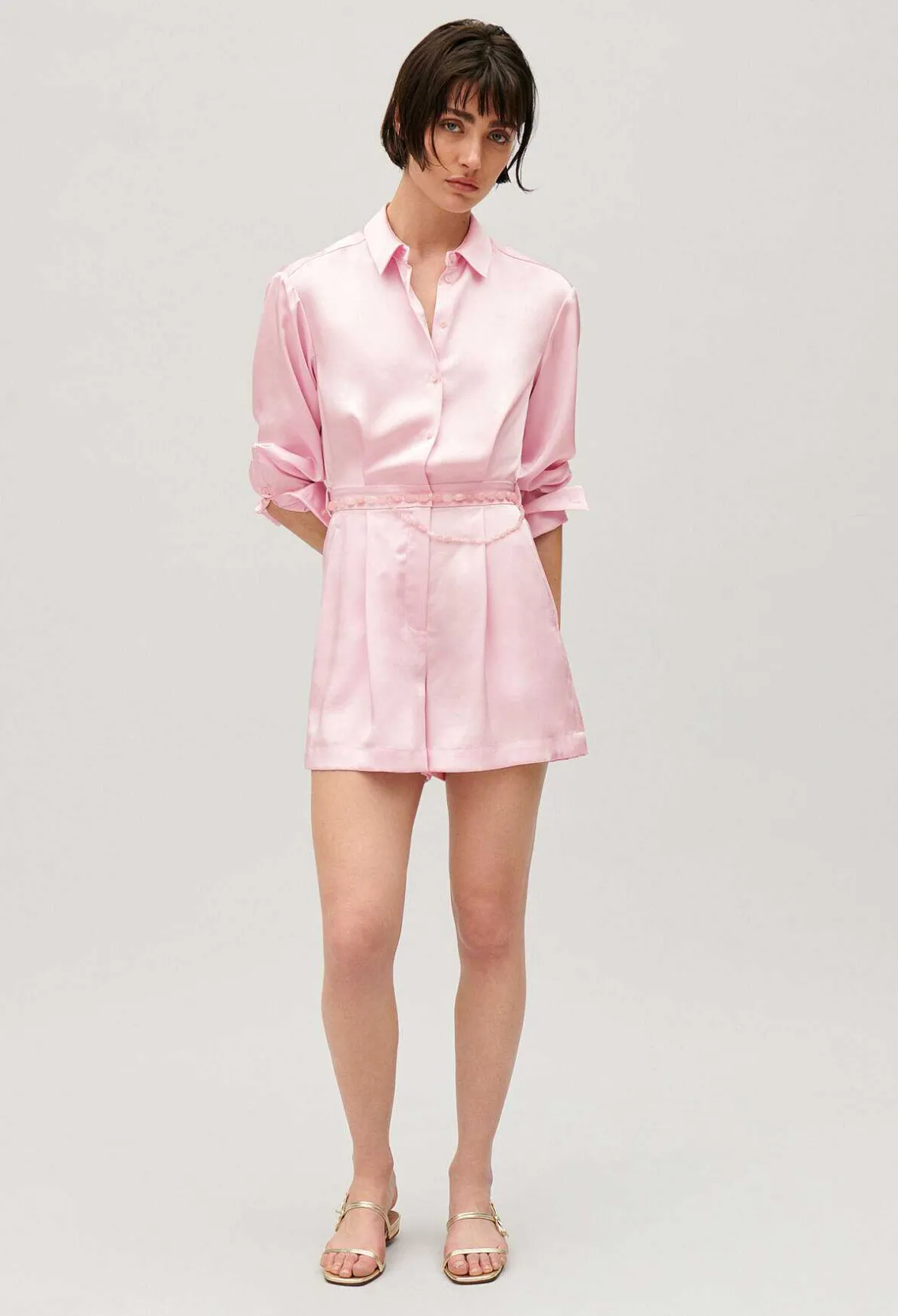 Claudie Pierlot Blush Smocked Playsuit*Women Jumpsuits