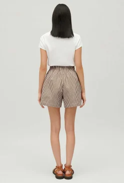 Claudie Pierlot Bronze Striped Shorts*Women Skirts And Shorts