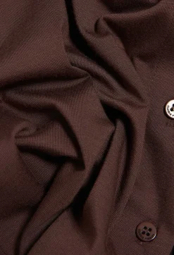 Claudie Pierlot Brown Asymmetric Button-Up Top*Women T-Shirts