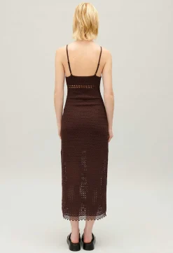 Claudie Pierlot Brown Crochet Maxi Dress*Women Dresses