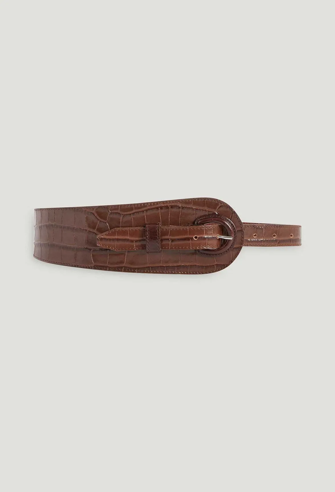 Claudie Pierlot Brown Embossed Leather Belt*Women Belts