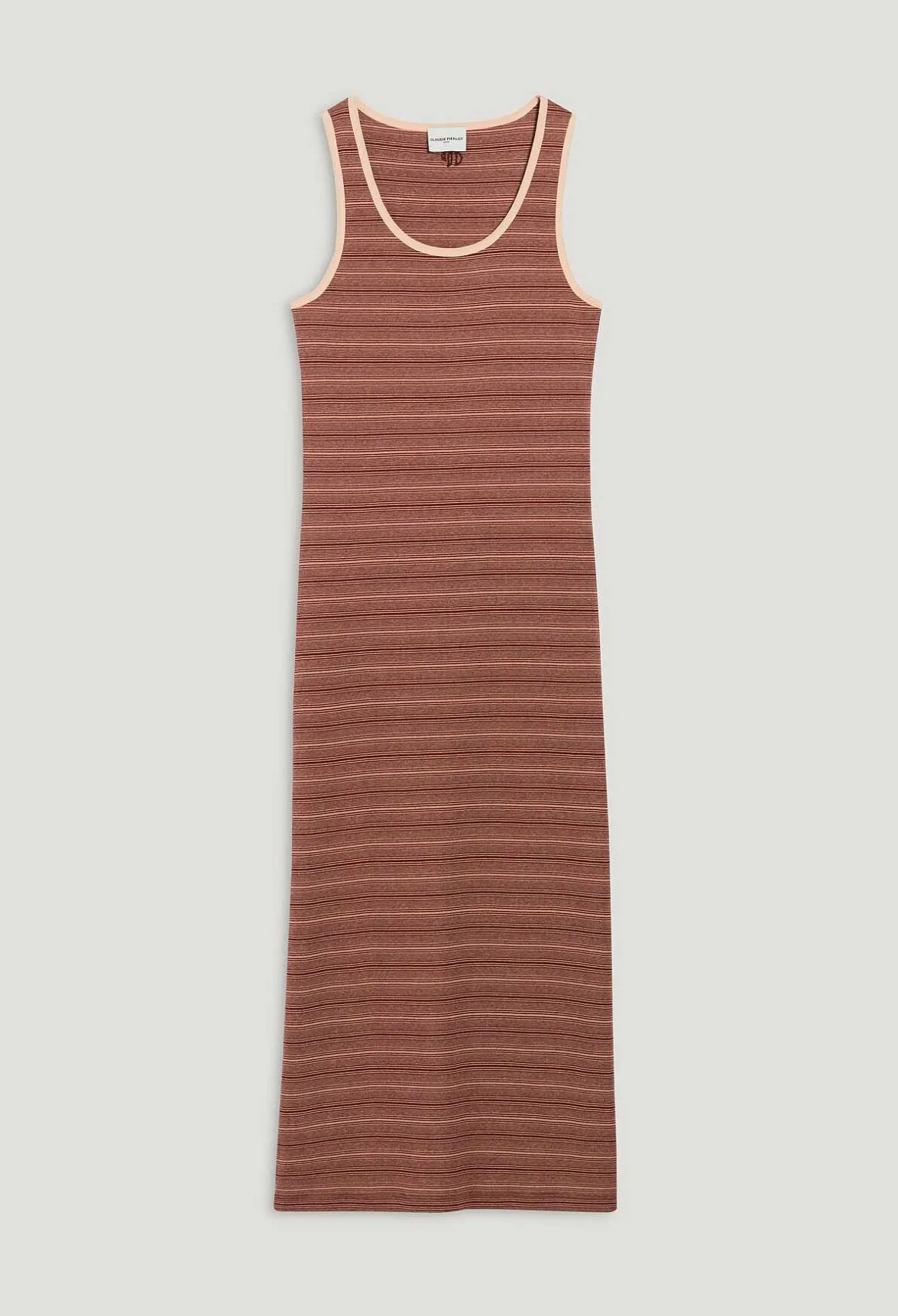 Claudie Pierlot Brown Stripy Knit Maxi Dress*Women Dresses