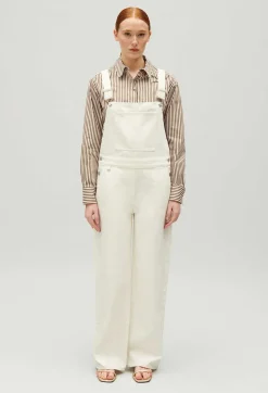 Claudie Pierlot Cream Denim Dungarees*Women Jumpsuits