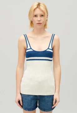Claudie Pierlot Cream Knitted Vest Top*Women Tops And Shirts