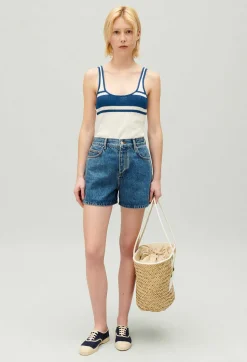 Claudie Pierlot Cream Knitted Vest Top*Women Tops And Shirts
