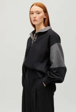 Claudie Pierlot Dark Grey Loose-Fit Blouse*Women Tops And Shirts