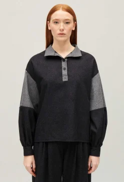 Claudie Pierlot Dark Grey Loose-Fit Blouse*Women Tops And Shirts