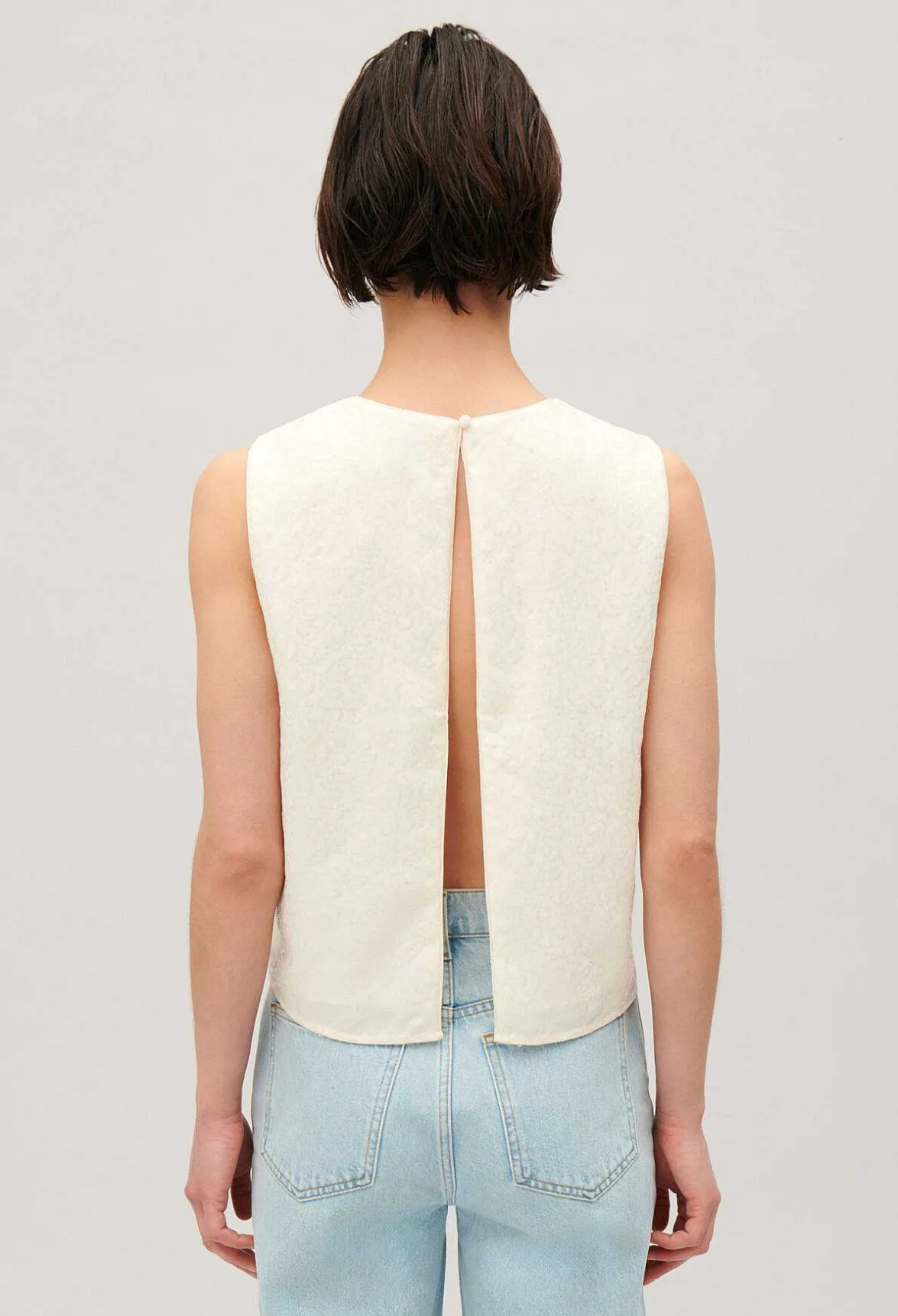Claudie Pierlot Ecru Sequined Sleeveless Top*Women Tops And Shirts