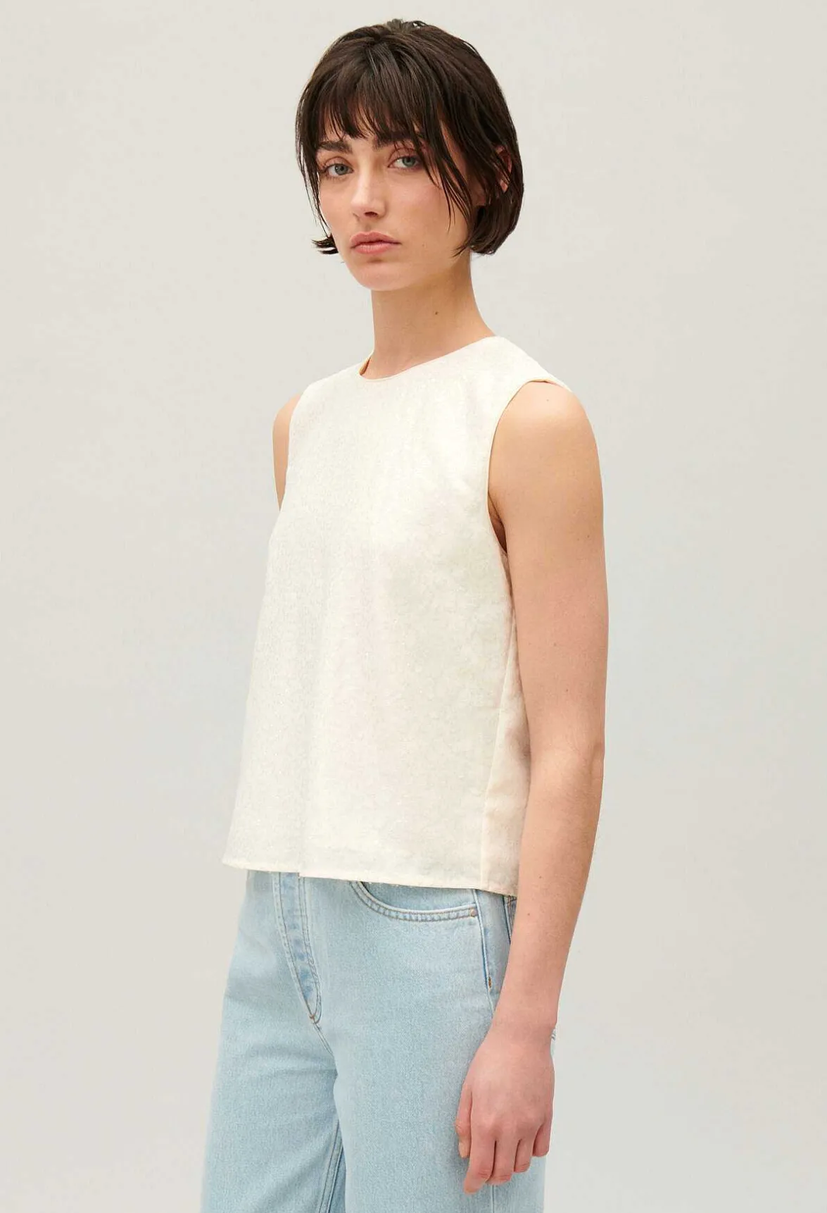 Claudie Pierlot Ecru Sequined Sleeveless Top*Women Tops And Shirts