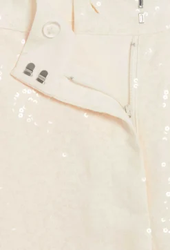 Claudie Pierlot Ecru Sequinned Trousers*Women Jeans And Trousers