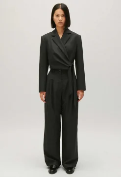 Claudie Pierlot Flecked Grey Wide-Leg Trousers*Women Jeans And Trousers