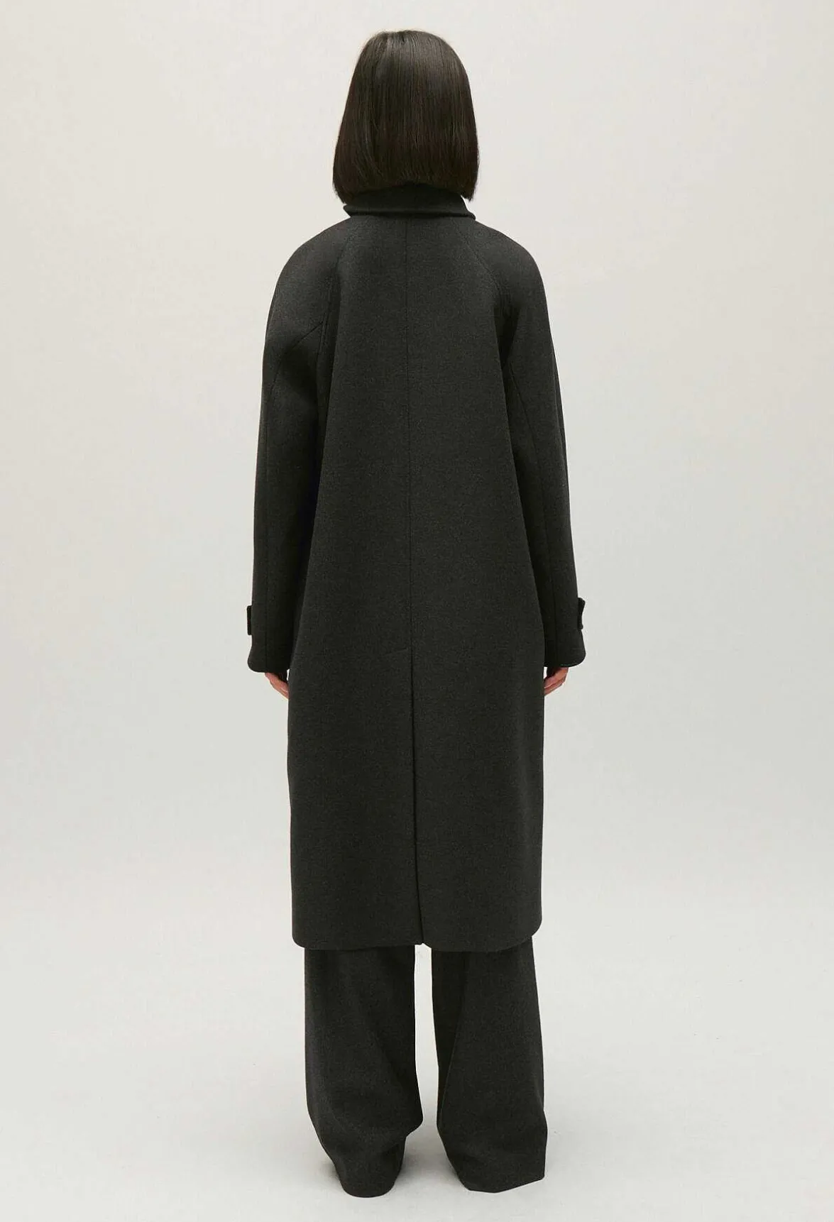 Claudie Pierlot Flecked Grey Wool Mid-Length Coat*Women Jackets And Coats