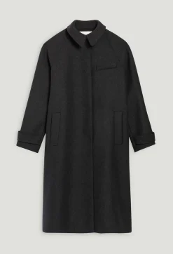 Claudie Pierlot Flecked Grey Wool Mid-Length Coat*Women Jackets And Coats