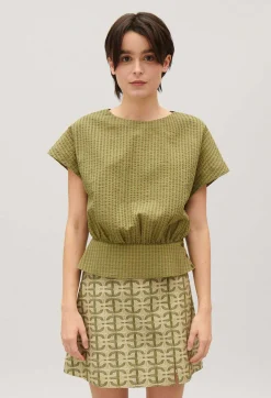 Claudie Pierlot Gathered Openwork Top*Women Tops And Shirts