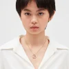 Claudie Pierlot Gold Monogram Pendant Necklace*Women Jewellery And Scrunchies