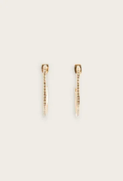Claudie Pierlot Golden Brass Cp Hoop Earrings*Women Jewellery And Scrunchies