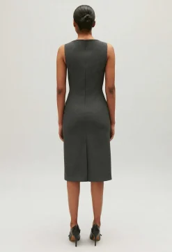 Claudie Pierlot Grey Midi Shift Dress*Women Dresses