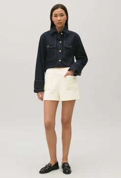 Claudie Pierlot Ivory Tweed Shorts*Women Skirts And Shorts