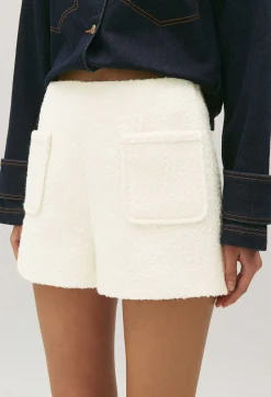 Claudie Pierlot Ivory Tweed Shorts*Women Skirts And Shorts