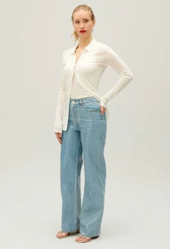 Claudie Pierlot Jean With Claude Blue Glitter Effect*Women Jeans And Trousers