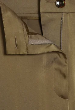 Claudie Pierlot Khaki Satin-Effect Floaty Cargo Trousers*Women Jeans And Trousers