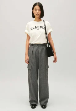 Claudie Pierlot Light Grey Cargo Trousers*Women Jeans And Trousers